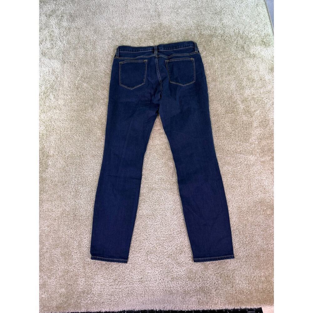 J. Crew Toothpick Jeans Women size 30 Blue Mid Rise Dark Wash Tapered Leg D742 - Picture 4 of 13